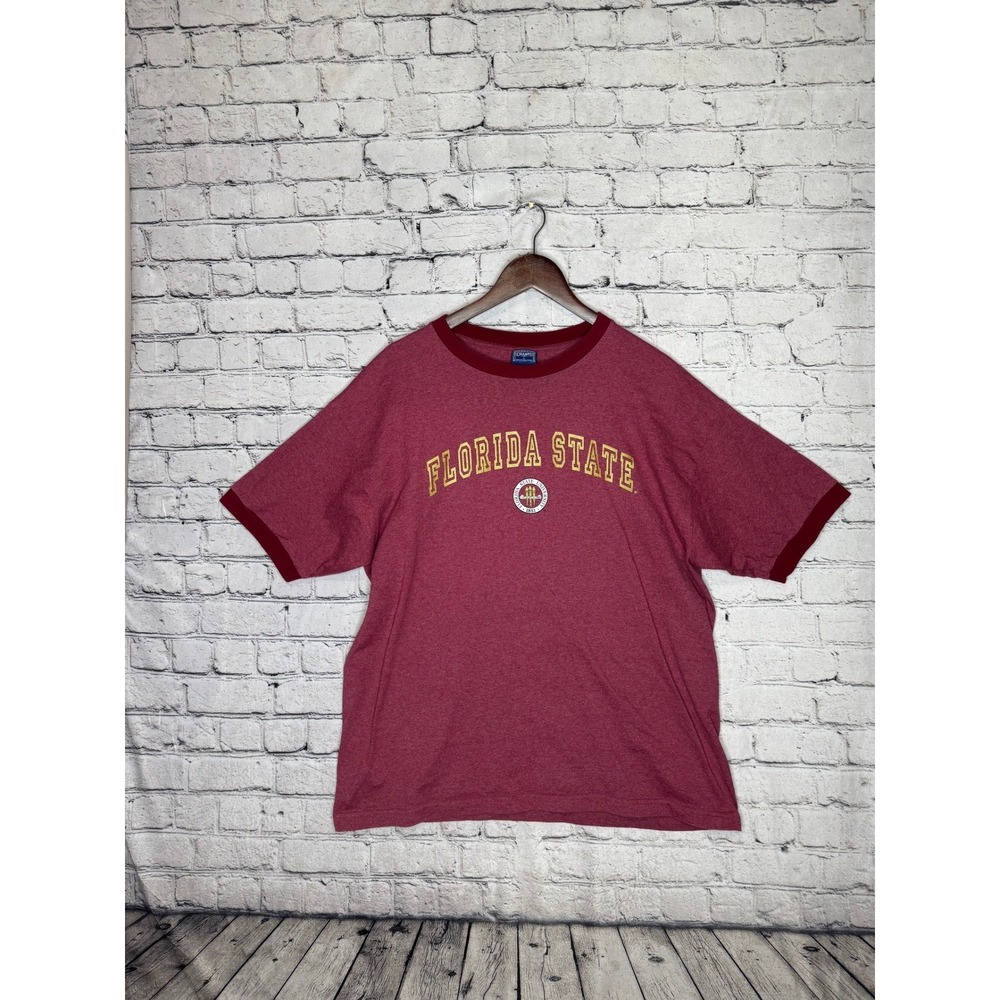 Florida State Seminoles Champs Sports Mens T Shirt Red Ringer Tee College